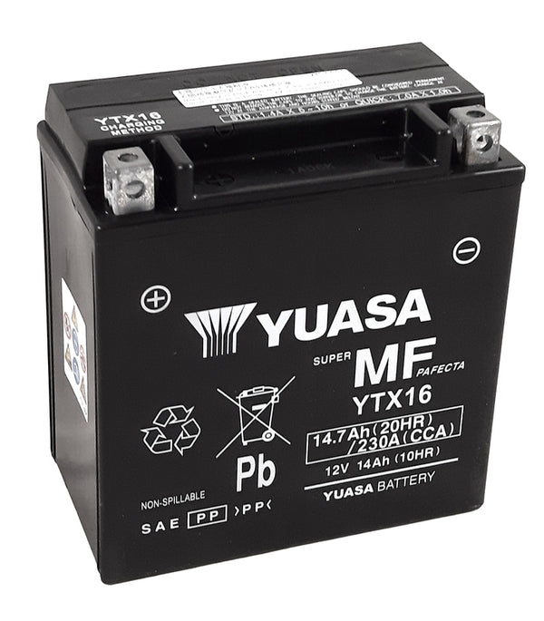Yuasa Manutenção -Bateria de Factory livre -YTX16 -FA