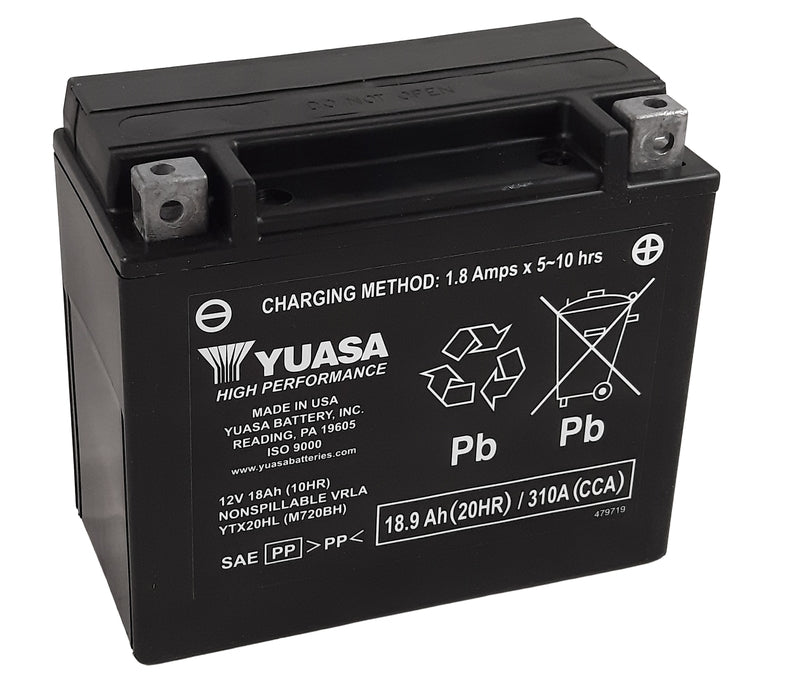 Yuasa W/C Battery Maintenance Free Factory Activated - YTX20HL FA