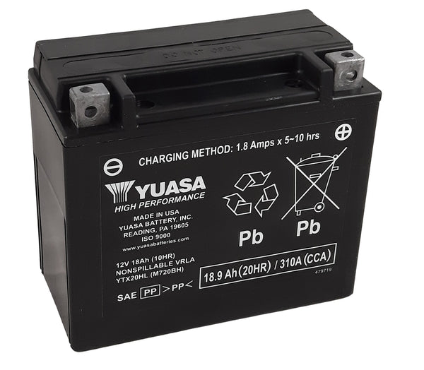 Yuasa Manutenção -Free Factory -Bateria habilitada -YTX20HL -FA