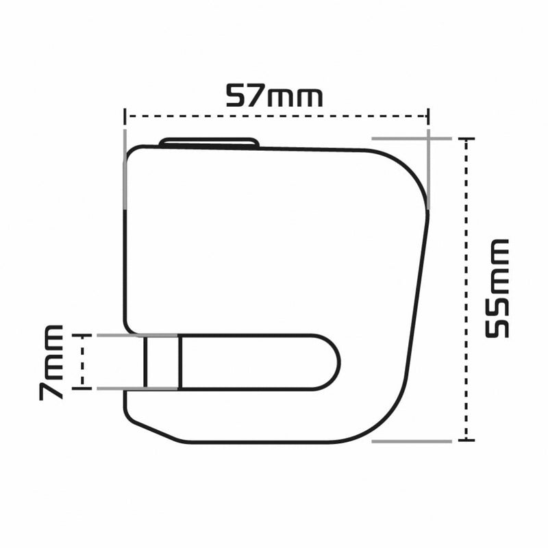 Oxford Micro Xa5 Alarm Disc Bloqueio - Black Lk214