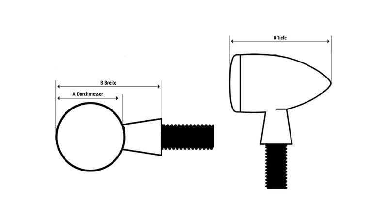 Highsider Mono Bullet LED Realar Light - Long 255-017