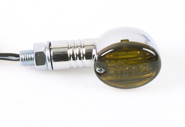 Shin Yo Micro-Flash Mini Blinkers-Chrome com vidro colorido (203-642)