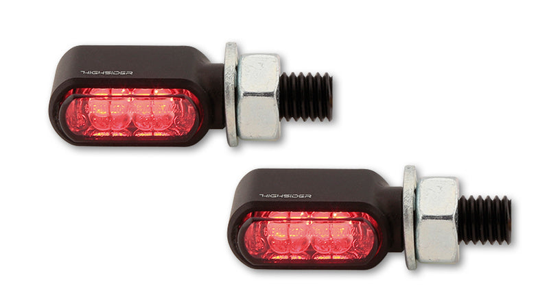 Highsider CNC LED 3in1 Tail, luz de freio, indicador Little Bronx, preto, colorido. 254-2860