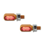 Highsider CNC LED 3in1 Tail, luz de freio, indicador Little Bronx, ouro, colorido, e-aprovado, (par) 254-2864