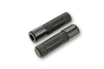 Highsider Conero Hucobar Grip Rubber, 7/8 "(22,2 mm), 132 mm, preto brilhante com bilhes polidos 315-055