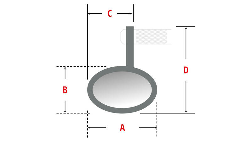 Highsider Montana Rim Bar End Mirror com Indicadores LED (1PC) 301-528