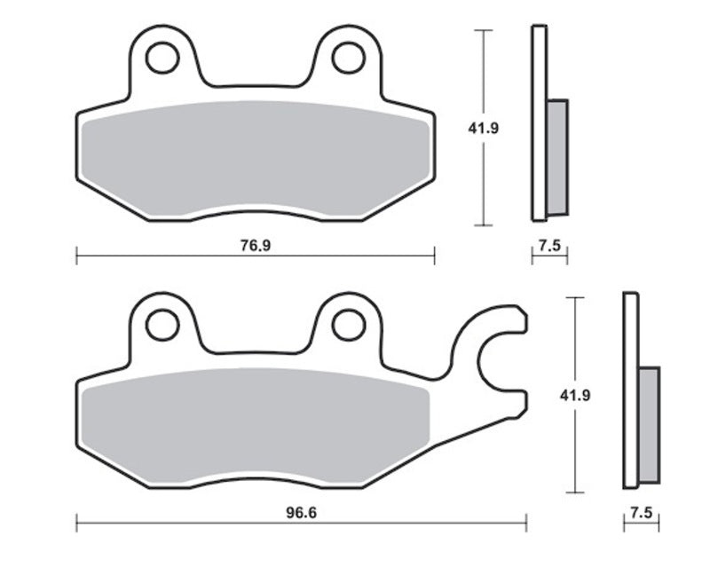 Tecnium Professional Racing Sinterned Metal Brake Pachots - MSR455 1116535