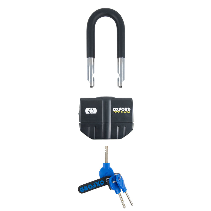 Oxford Boss Alarm Lock 16mm + Chain 12mm x 1,5m Lk481