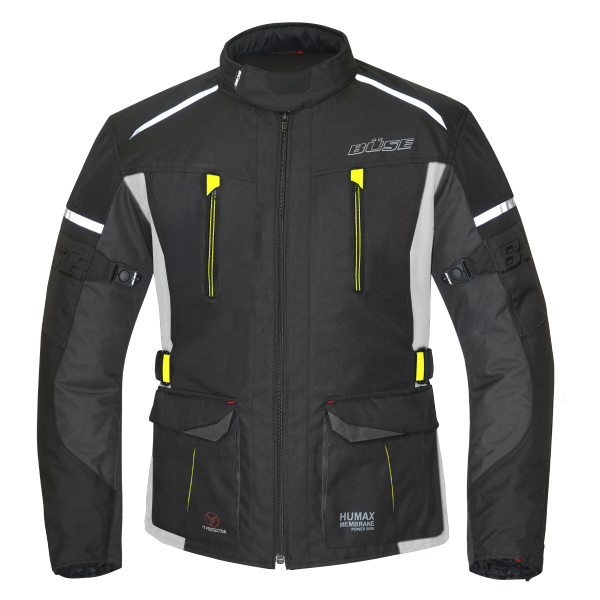 BUSE Textile MC Jacket Rides Black /Flu