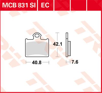 TRW Brake Pad Organic Offroad MCB831EC