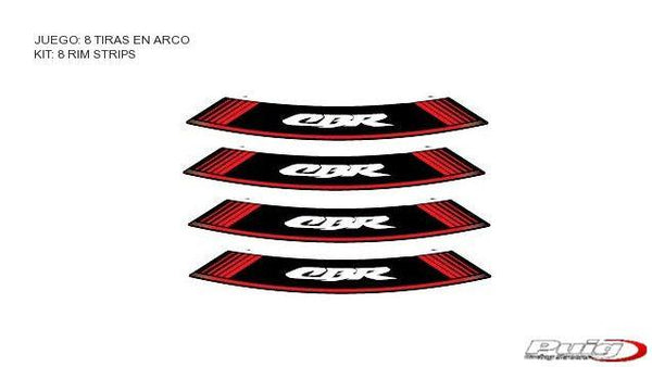 Kit 8 tiras de aro CBr c/vermelho