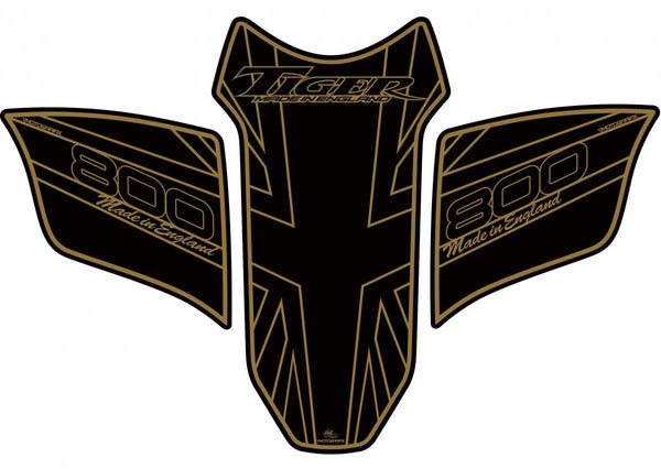 Proteção ao tanque 2010-16 Tiger 800 preto/ouro