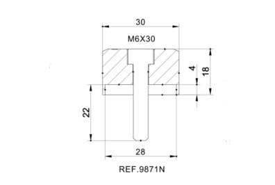 Adaptador espelho traseiro Hi-Tech IV Aprilia Shiver 901