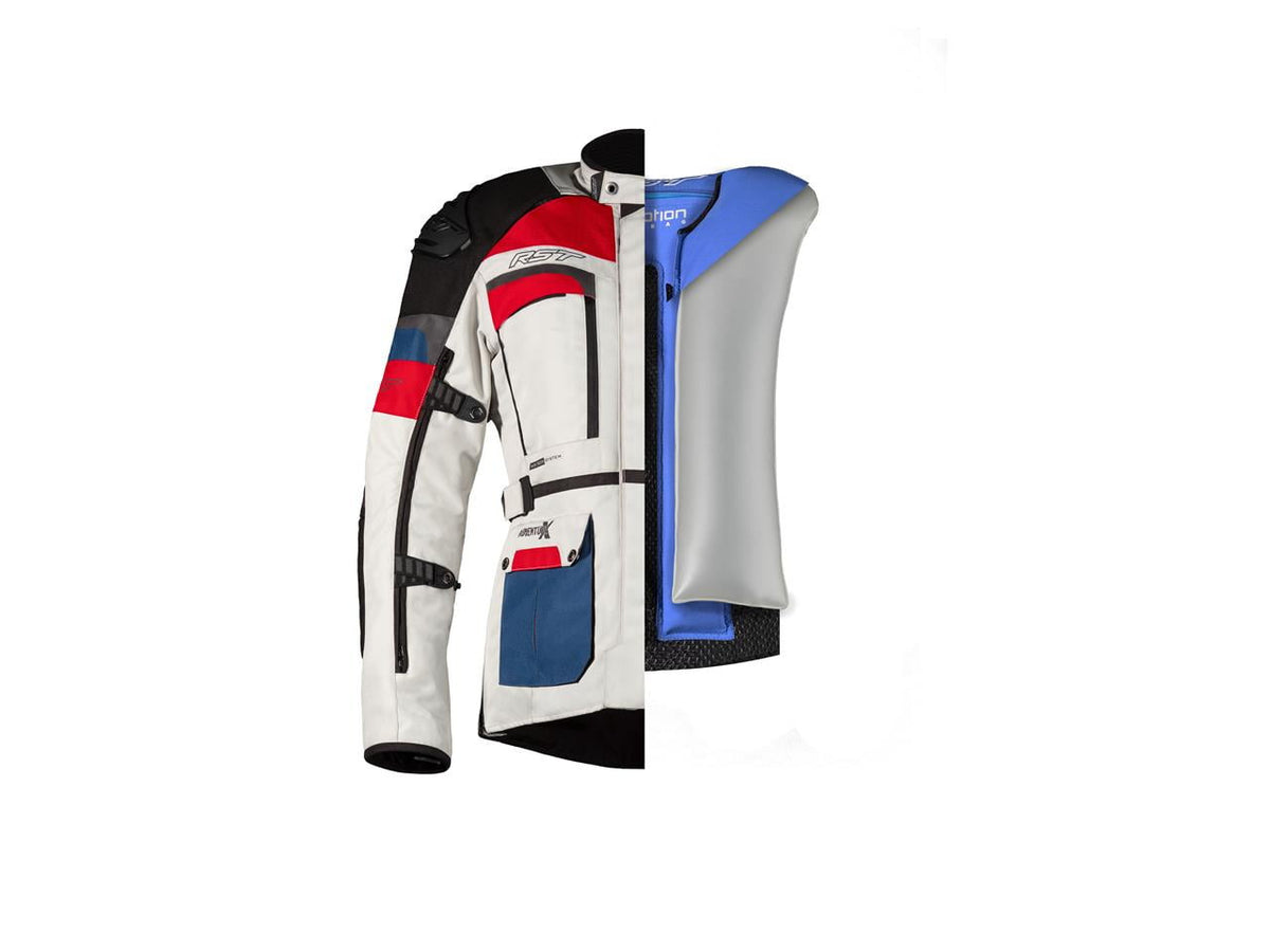 RST Airbag Têxtil MC Jacket Adventure-X Blue /vermelho