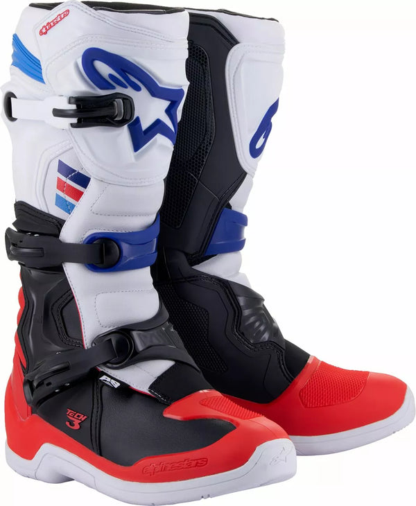 Alpinestars (MX) Tech3 WT/RD/BL 10 2013018-2307-10