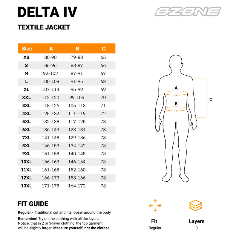 OZONE Têxtil MC-Jacket Delta IV preto /gripe