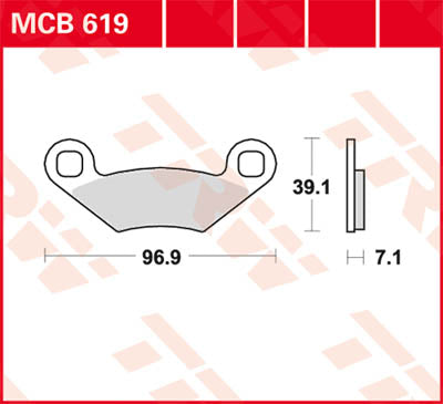 TRW BRAKE PAD TRW MCB619 MCB619