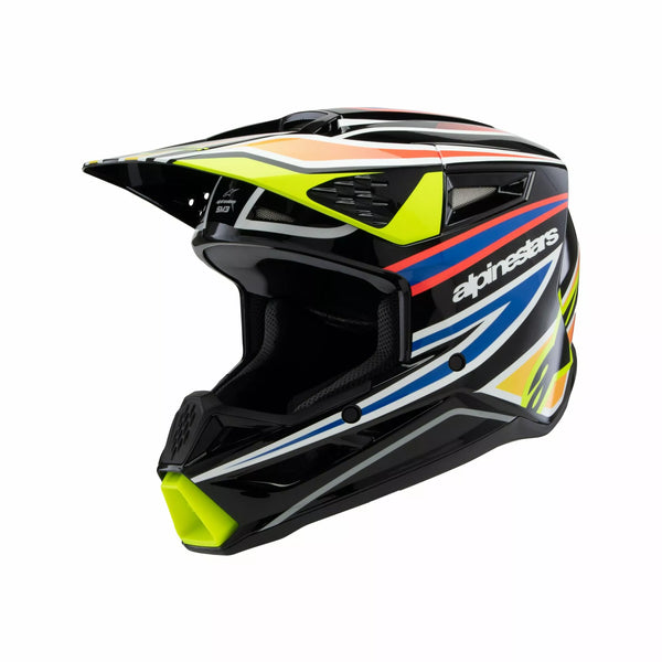 Alpinestars (MX) Superfície de capacete SM3 Wurx Blk/Yl/B Y 8302125-1574-SYM