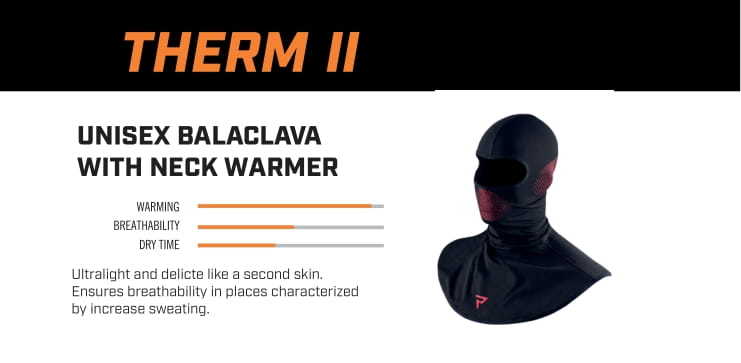 Rebelhorn Balaclava Therm II preto /vermelho