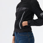 Ozone lady textile mc-jacket dart black