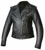 Ozone Lady Mc Leather Jacket Ramones Black