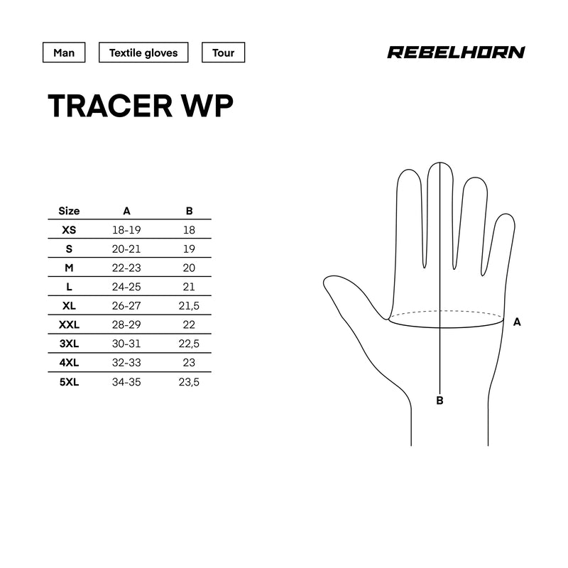 Rebelhorn Mc luvas tracer wp preto