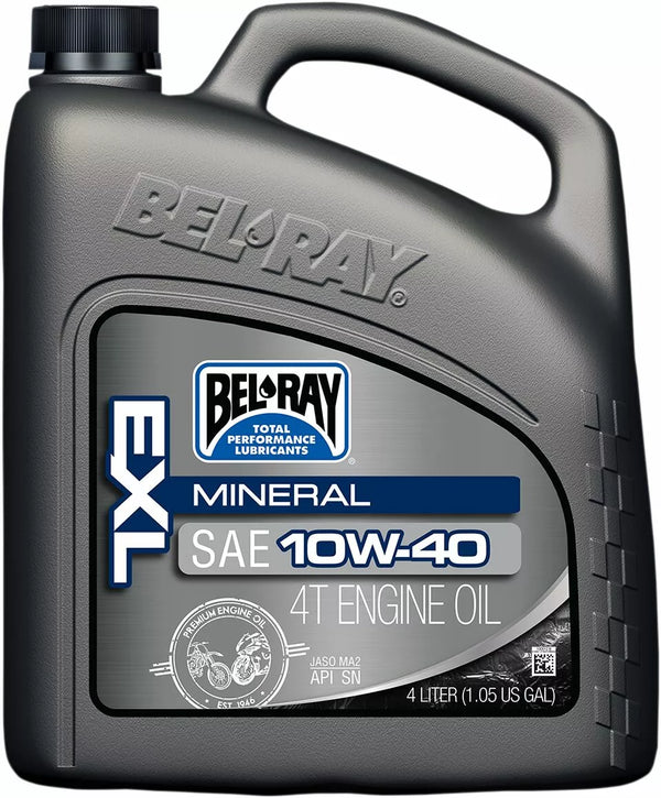 Bel-Ray Oil Exl Mineral 4T 10W-40 4L 99090-B4LW