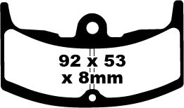 EBC Brake PAT FA parece FA080 orgânico