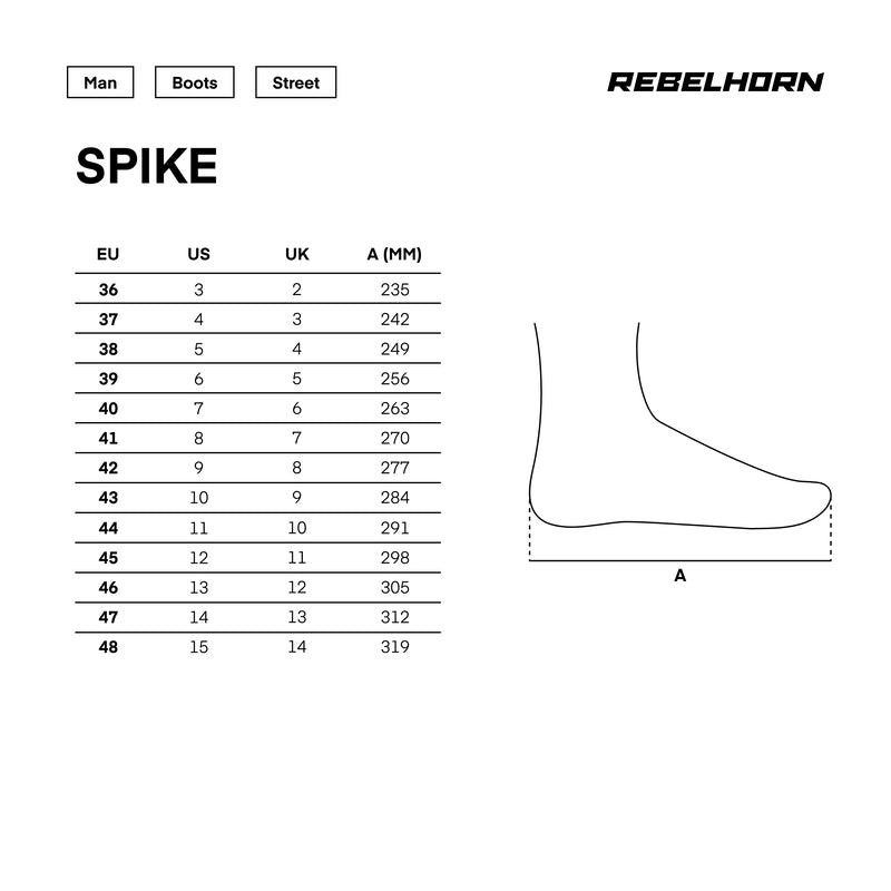 Rebelhorn unisisex mc-shoes spike preto