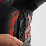 Rebelhorn mc-leather jacket veloce black /camo red