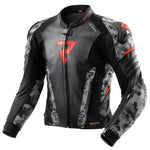 Rebelhorn Mc Leather Jacket Veloce Black /Camo Gray