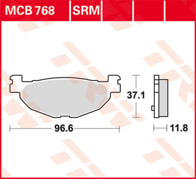 Scooter de Sinter de pastilha de freio TRW 125+ MCB768SRM