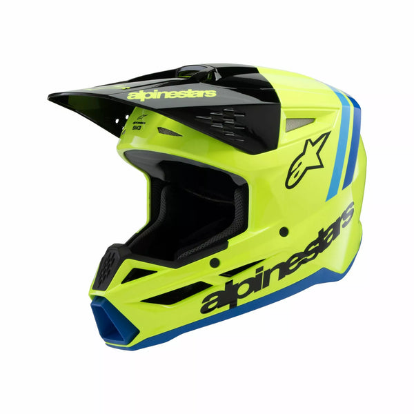 Capacete alpinestars (mx) yth sm3 radium yl/bk/b 8301925-5017 -s