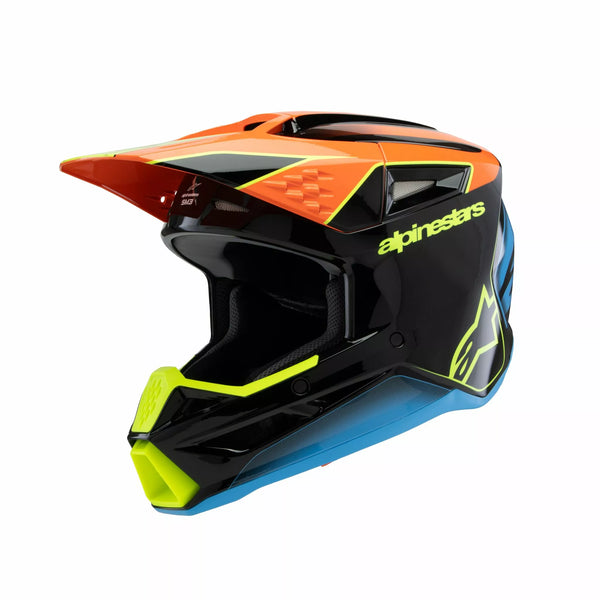 Capacete alpinestars (mx) yth sm3 blk/ou/yl 8301725-1455-sym