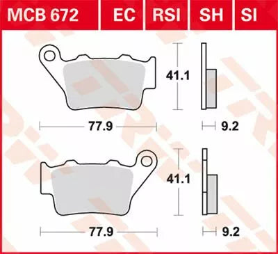 TRW Brake PAT Orgânico Offroad MCB672EC