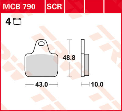 TRW Brake Pad Sinter Race Lon MCB790SCR