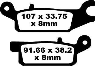EBC BRAKE PAD CARBON TT DIRT FA443TT