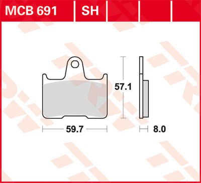 TRW Brake Pad TRW MCB691 MCB691
