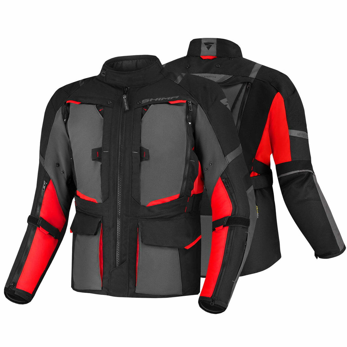 Shima Textile Mc-Jacket Hero 2.0 preto /vermelho