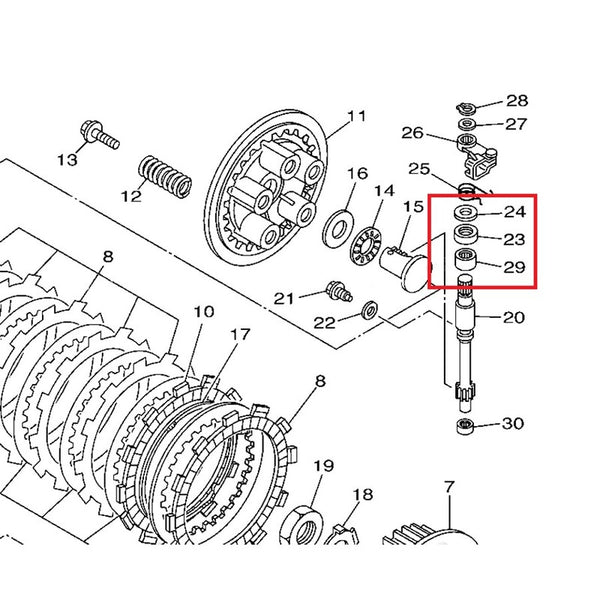 Kit de reparo de controle de turmax cutch yamaha yz250 clb-015