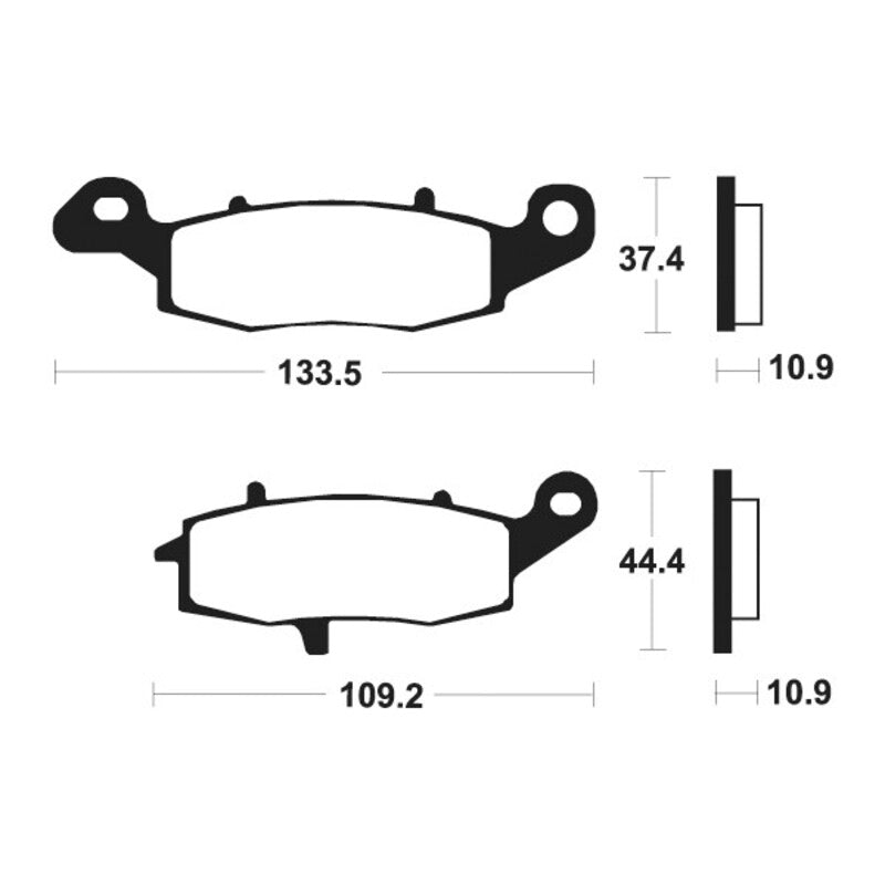 Tecnium Street Performance Sinterned Metal Brake Pachots - MR386 1023085