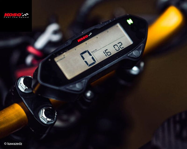 Koso DB-01RN Medidor multifuncional LCD preto Ba041000