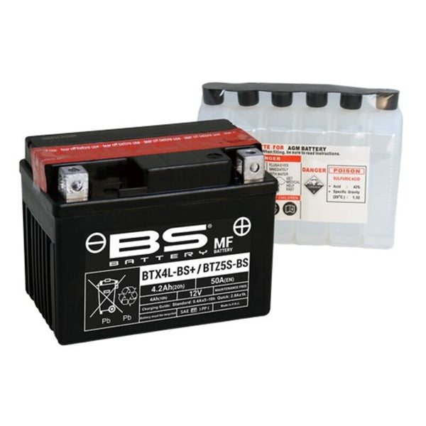 Manutenção da bateria BS - Bateria livre com pacote ácido - BTX4L+ / BTZ5S