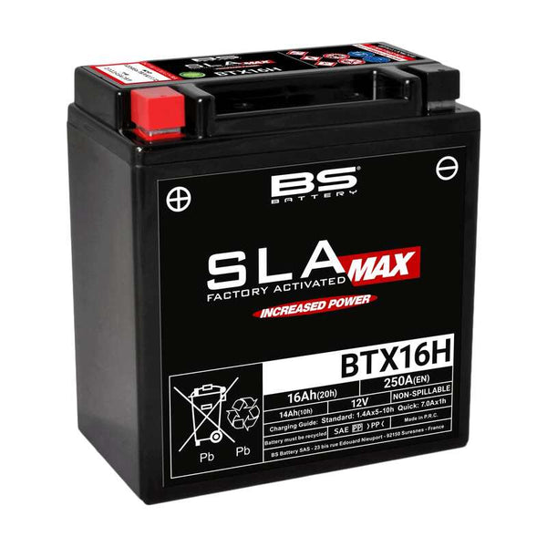 BS Battery SLA MAX MANUTENÇÃO DE BATERIA - FACTORY ativada - BTX16H
