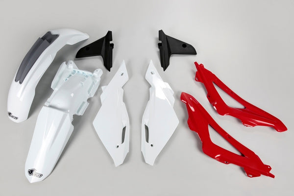 OVUM KIT PLÁSTICO OEM cor Branco/vermelho/cinza Husqvarna CR125 Hukit611@999