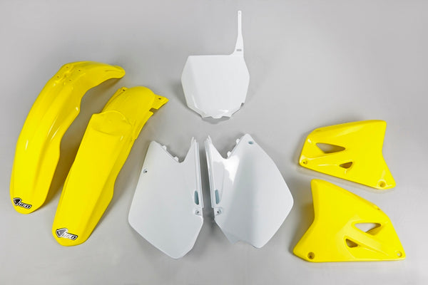 OVUM KIT PLÁSTICO OEM COR AMARELO/BRANCO SUZUKI RM125/250 SUKIT406@999