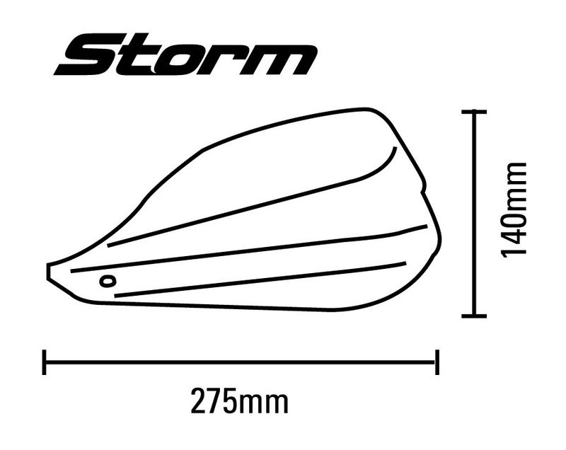 Barkbusters storm hanguads definido com pontuação de ponto único Ø22mm preto stm-001-00 bk