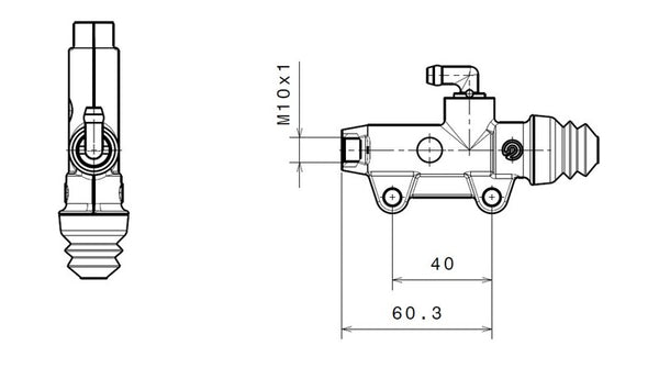 Cilindro de freio traseiro de Brembo Ø13 mm - preto - 910.A903.90