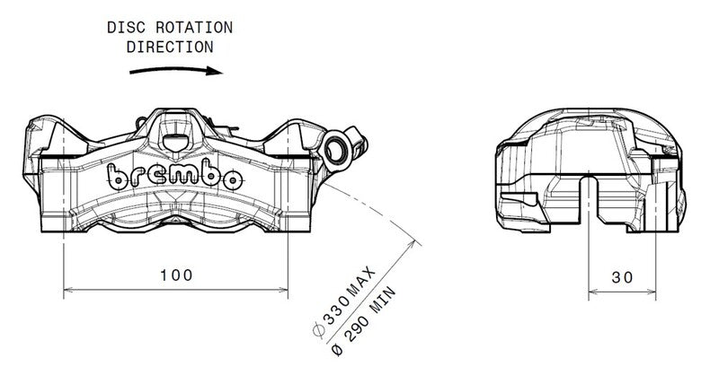 BREMBO Stylema Front Right Brake Caliper Natural 920.D020.95