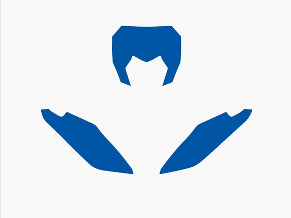 Adesivos de placa de blackbird azul fantic xx 3f00/000007